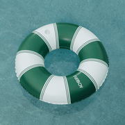 Giant Vintage Green Stripe Inflatable Pool Float with Cup Holder 48"